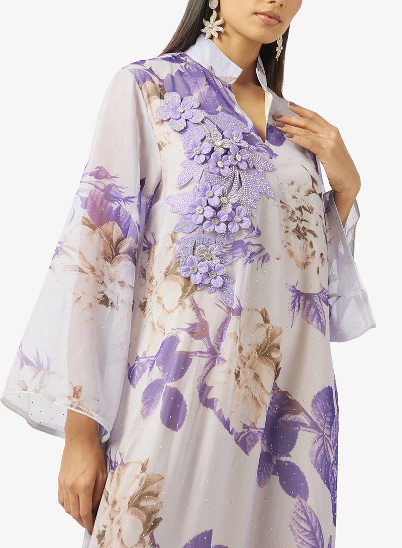 Khizana  Floral Print Jalabiya for Women | Best Price UAE